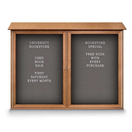 United Visual Products Indoor Enclosed Combo Board, 48"x36", White Frame/Black Porc & Amethyst UVCB4836W-BLKPORC-AMETHY